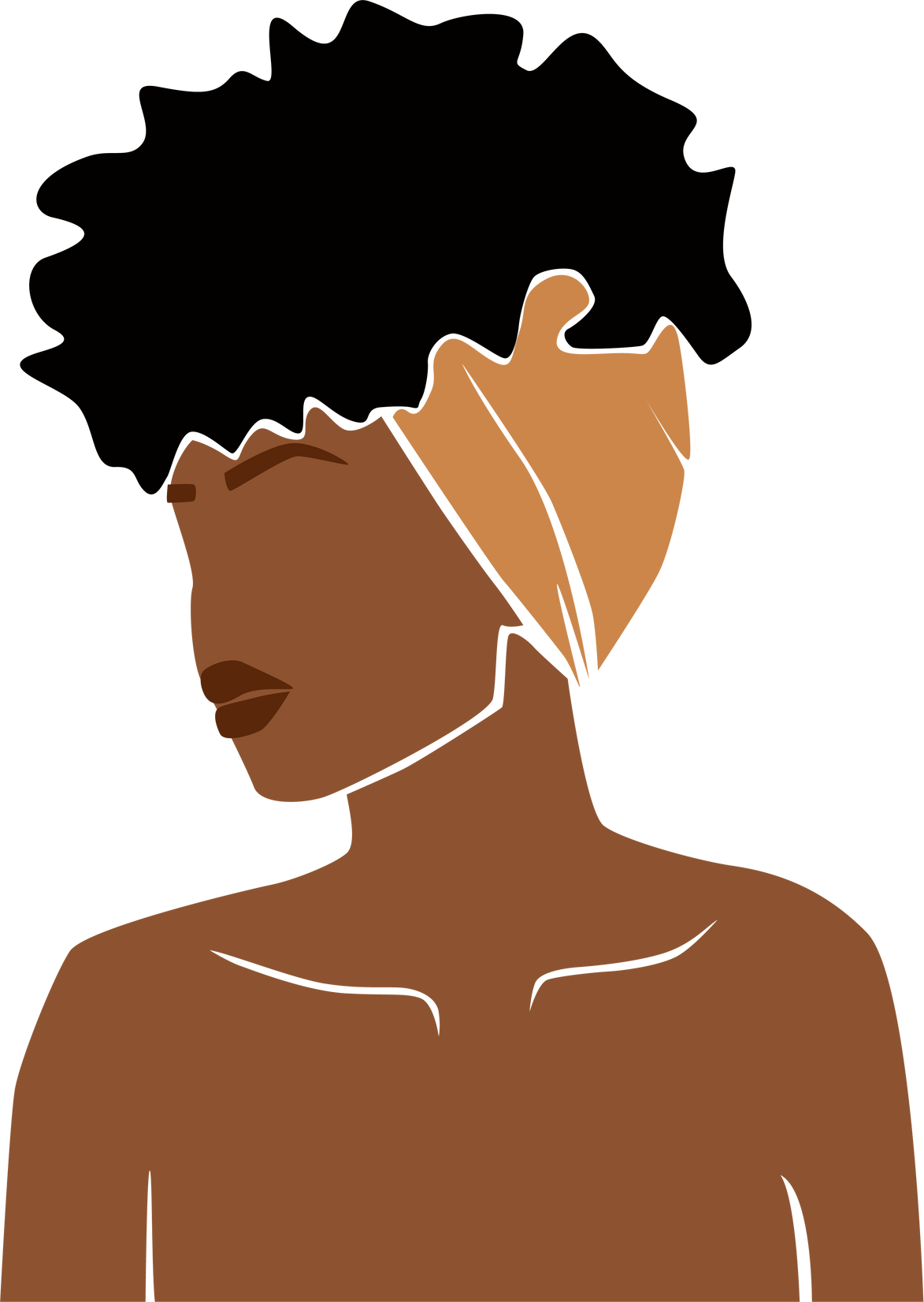 Bohemian Female with Afro Vector Icon